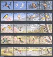 Nevis 1991 Birds 20v, Mint NH, Nature - Birds - Kingfishers - Woodpeckers - Hummingbirds - St.Kitts Y Nevis ( 1983-...)