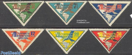 Uruguay 1933 Panamerican Congress 6v, Unused (hinged), Nature - Various - Birds - Maps - Geography