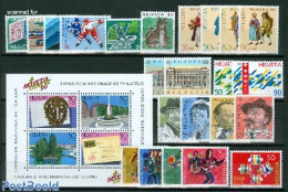 Switzerland 1990 Yearset 1990, Complete, 23v + 1s/s, Mint NH, Various - Yearsets (by Country) - Ongebruikt