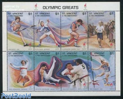 Saint Vincent 1995 Olympic Games 8v M/s, Mint NH, Sport - Athletics - Olympic Games - Atletiek