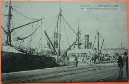 CARTE BOULOGNE SUR MER - 62 - QUAI  CHANZY - EMBARQUEMENT DU CIMENT -2 SCANS-20 - Boulogne Sur Mer