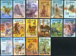 Maldives 1992 Prehistoric Animals 16v, Mint NH, Nature - Prehistoric Animals - Préhistoriques