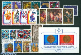 Liechtenstein 1976 Yearset 1976, Complete, 23v + 1s/s, Mint NH, Various - Yearsets (by Country) - Unused Stamps