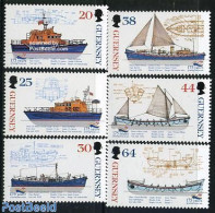 Guernsey 1999 Sea Life Saving Association 6v, Mint NH, Transport - Ships And Boats - Ships