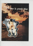 "Plouf Dans La Grande Bleue" NU Femme Nue, Lumière Et Beauté De La Côte D'Azur Souvenir N°639 - Provence-Alpes-Côte D'Azur