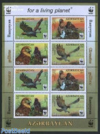 Azerbaijan 2011 WWF, Birds Of Prey 2x4v M/s, Mint NH, Nature - Birds - Birds Of Prey - World Wildlife Fund (WWF) - Andere & Zonder Classificatie