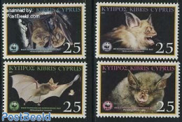 Cyprus 2003 WWF, Bats 4v, Mint NH, Nature - Animals (others & Mixed) - Bats - World Wildlife Fund (WWF) - Unused Stamps