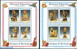 Antigua & Barbuda 1993 Hummel 2 S/s, Mint NH, Art - Art & Antique Objects - Antigua And Barbuda (1981-...)