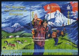 Mongolia 2001 Himalaya Climbing S/s, Mint NH, Sport - Mountains & Mountain Climbing - Escalade