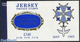 Jersey 1985 Huguenot Heritage Booklet, Mint NH, History - Transport - History - Stamp Booklets - Ships And Boats - Art.. - Unclassified