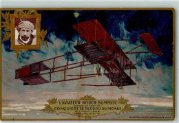 13421308 - Aviateur Roger Sommer Sur Biplan Farman 1909 AK - Autres & Non Classés