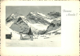 11353857 Davos GR Kapelle Neujahrskarte Davos - Altri & Non Classificati