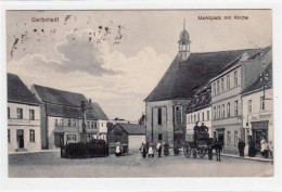 39010908 - Gerbstedt. Marktplatz Kirche Mit Postkutsche Gelaufen Von 1919. Leichte Stempelspuren, Kleiner Knick Unten R - Otros & Sin Clasificación