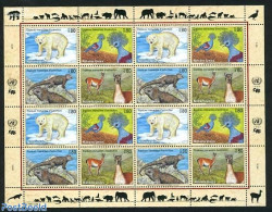 United Nations, Geneva 1997 Endangered Animals M/s, Mint NH, Nature - Animals (others & Mixed) - Bears - Birds - Repti.. - Autres & Non Classés