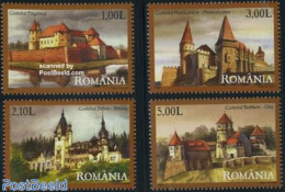 Romania 2008 Castles 4v, Mint NH, Art - Castles & Fortifications - Unused Stamps