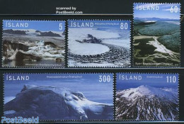 Iceland 2007 Glaciers In Iceland 5v, Mint NH, Sport - Mountains & Mountain Climbing - Neufs