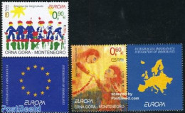 Montenegro 2006 Europa, Integration 2v+tabs, Mint NH, History - Various - Europa (cept) - Maps - Art - Children Drawings - Géographie