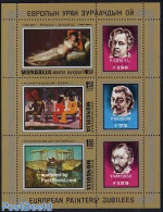 Mongolia 1978 Paintings 3v M/s, Mint NH, Art - Bridges And Tunnels - Modern Art (1850-present) - Paul Gauguin - Vincen.. - Bruggen