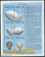 Tanzania 1999 Aviation History 6v M/s, Mint NH, Transport - Balloons - Zeppelins - Mongolfiere