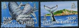 Pitcairn Islands 2006 Whales 2v, Mint NH, Nature - Transport - Sea Mammals - Ships And Boats - Boten
