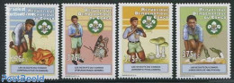 Congo Dem. Republic, (zaire) 2012 Scouting, Flora & Fauna 4v, Mint NH, Nature - Sport - Butterflies - Crocodiles - Mus.. - Paddestoelen