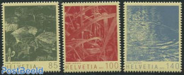 Switzerland 2012 Franz Gertsch 3v S-a, Mint NH, Nature - Flowers & Plants - Trees & Forests - Unused Stamps