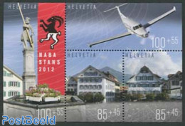 Switzerland 2012 NABA Stans S/s, Mint NH, Transport - Aircraft & Aviation - Art - Architecture - Nuovi