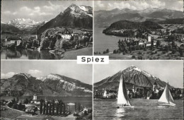 11353771 Spiez BE Teilansichten Mit Alpenblick Thunersee Segelboot Schloss Spiez - Sonstige & Ohne Zuordnung