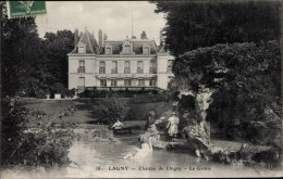 CPA Lagny Seine Et Marne, Chateau De Chigny, La Grotte - Autres & Non Classés