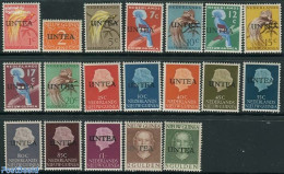 Dutch New Guinea 1962 UNTEA, First (local) Overprints 19v, Mint NH, History - Nature - United Nations - Birds - Other & Unclassified