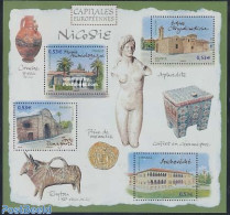 France 2006 European Capitals, Nicosia S/s, Mint NH, History - Archaeology - Europa Hang-on Issues - Art - Architecture - Ongebruikt