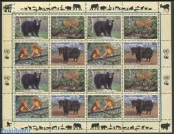 United Nations, New York 2004 Animals M/s, Mint NH, Nature - Animals (others & Mixed) - Bears - Deer - Monkeys - Other & Unclassified