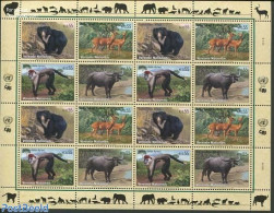 United Nations, Vienna 2004 Animals M/s, Mint NH, Nature - Animals (others & Mixed) - Bears - Monkeys - Other & Unclassified