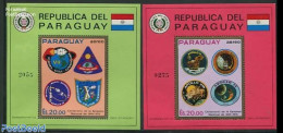 Paraguay 1971 Apollo Signs 2 S/s, Mint NH, Transport - Space Exploration - Paraguay