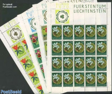 Liechtenstein 1970 Flowers 4 M/ss, Mint NH, History - Nature - Europa Hang-on Issues - Flowers & Plants - Nuovi