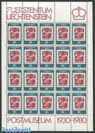 Liechtenstein 1980 50 Years Postal Museum M/s, Mint NH, Stamps On Stamps - Art - Museums - Ungebraucht