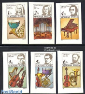 Hungary 1985 Music Year 6v Imperforated, Mint NH, Performance Art - Music - Musical Instruments - Unused Stamps