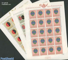 Liechtenstein 1971 Religious Emblems 3 M/ss, Mint NH, History - Nature - Coat Of Arms - Unused Stamps