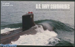 United States Of America 2000 Submarines Booklet, Mint NH, Transport - Stamp Booklets - Ships And Boats - Nuevos