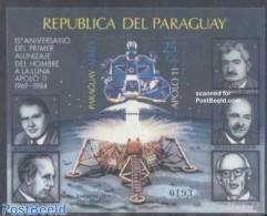 Paraguay 1984 Apollo 11 S/s, Mint NH, Transport - Space Exploration - Paraguay