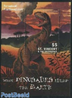 Saint Vincent 2001 Tyrannosaurus S/s, Mint NH, Nature - Prehistoric Animals - Préhistoriques