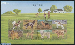 Central Africa 1999 Dogs 8v M/s, Mint NH, Nature - Dogs - Centrafricaine (République)