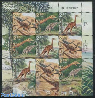 Israel 2000 Prehistoric Animals M/s, Mint NH, Nature - Prehistoric Animals - Nuevos (con Tab)