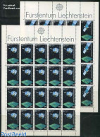 Liechtenstein 1991 Europa, Space Exploration 2 M/ss, Mint NH, History - Transport - Europa (cept) - Space Exploration - Ongebruikt