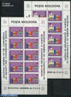 Moldova 1992 KSZE 2 M/s, Mint NH, History - Europa Hang-on Issues - Europäischer Gedanke