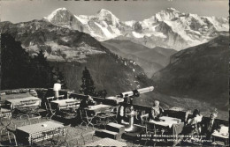 11353693 Interlaken BE Restaurant Harder Kulm Blick Zu Eiger Moench Und Jungfrau - Sonstige & Ohne Zuordnung