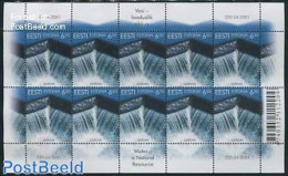 Estonia 2001 Europa M/s, Mint NH, History - Nature - Europa (cept) - Water, Dams & Falls - Estonia