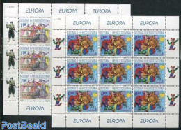 Bosnia Herzegovina - Croatic Adm. 2002 Europa, 2 M/ss, Mint NH, History - Nature - Performance Art - Europa (cept) - E.. - Circo