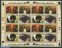 United Nations, Geneva 2007 Monkeys M/s, Mint NH, Nature - Animals (others & Mixed) - Monkeys - Altri & Non Classificati