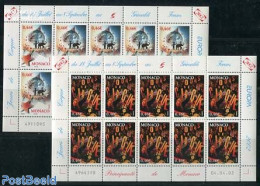 Monaco 2002 Europa, Circus 2 M/ss, Mint NH, History - Nature - Performance Art - Europa (cept) - Elephants - Circus - Unused Stamps